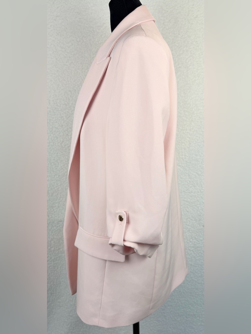 ZARA • Blush/Baby Pink Open-Front Blazer, L - Picture 9 of 16